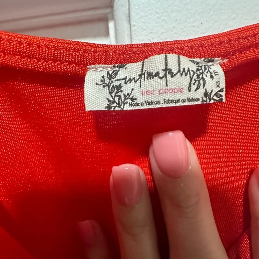 Free People Cowls in The Club Bodysuit Red Women’s Size XS Thong - Picture 3 of 7